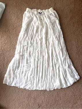 Vintage Fairy Core Embroidered White Maxi